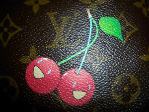 Murakami cherries on Vuitton Speedy