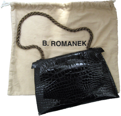 B. Romanek's new chained shiny croc handbag