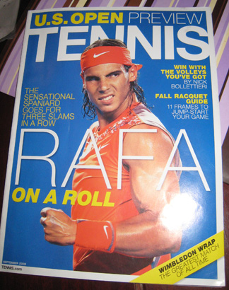 Rafa Nadal on the cover of Sept 2008 Tennis