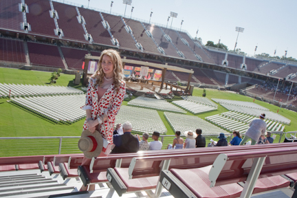 In the stands for the Stanford Commencement ceremony