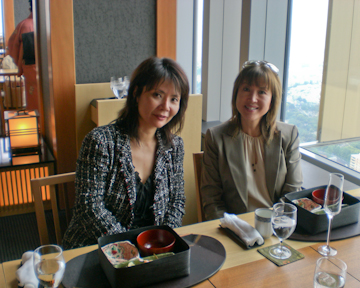 Yoko Sikes at lunch in Tokyo
