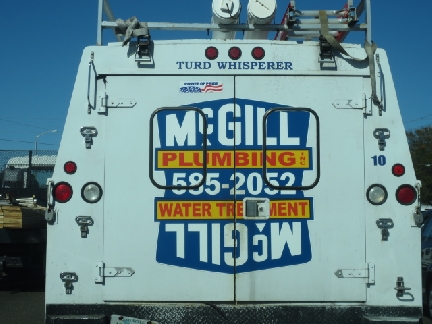 plumbing truck slogan