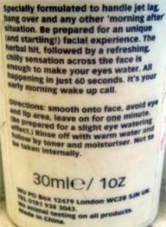 Wu Morning Mask directions
