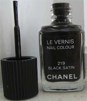 Chanel's Black Satin Nail Colour