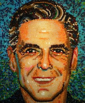 George Clooney by Roger Rocha -- Jelly Bean mosaic