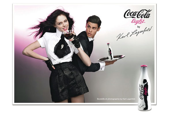 Ad campaign for Coca-Cola Light by Lagerfeld