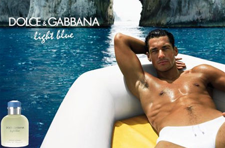 David Gandy models for Dolce & Gabbana Light Blue fragrance