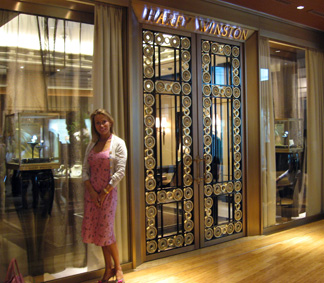 Outside the Harry Winston boutique Tokyo Midtown