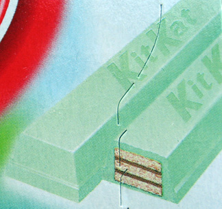 Kiwifruit Kit Kat mint green covered bars