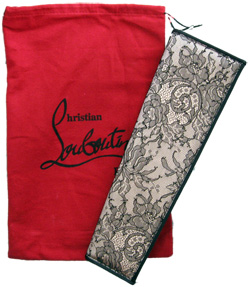 purchased in Dubai - Louboutins lace overlay clutch