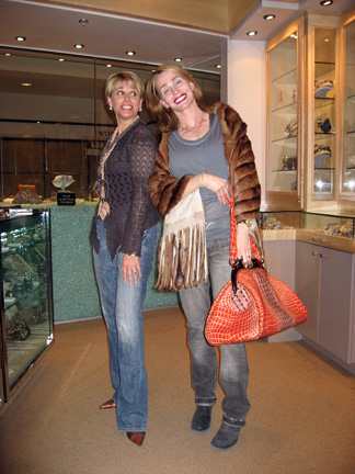 with Martine and a Nina Rosen bag at Tabandeh