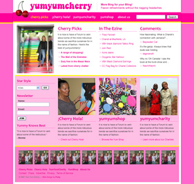 mock up of future yumyumcherry.com courtesy of fortymedia